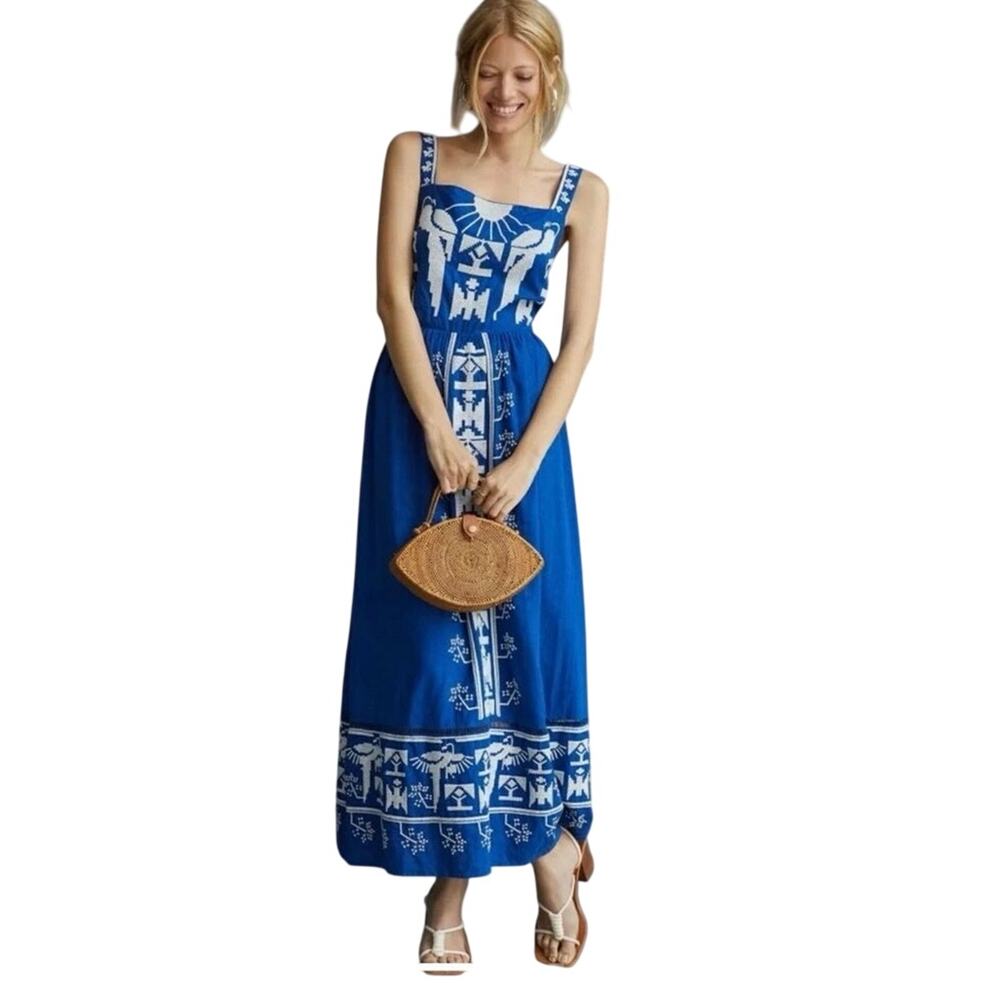 Farm Rio Blue and White Dress New NWT size M